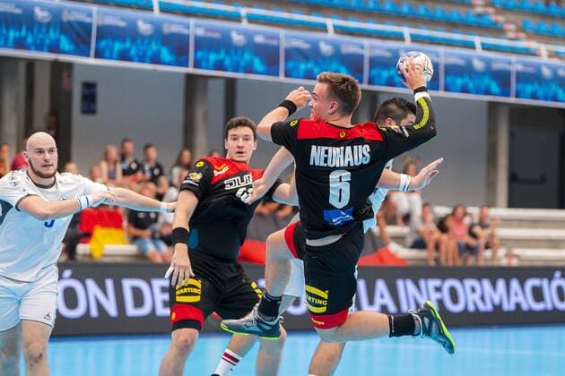 Pontevedra, Soania 19 July 2019 IHF Junior U21 World Championship Group D Germany vs Chile Max Neuhaus Germany Owls Ludwigshafen Friesenheim Pontevedra Pabellon Municipal de Pontevedra Spain
