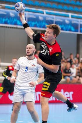 Pontevedra, Soania 19 July 2019 IHF Junior U21 World Championship Group D Germany vs Chile Mattis Michel Germany TuS Ferndorf Pontevedra Pabellon Municipal de Pontevedra Spain