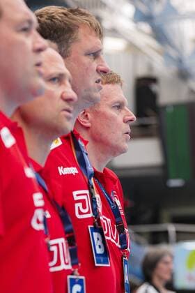 Pontevedra, Soania 19 July 2019 IHF Junior U21 World Championship Group D Germany vs Chile Co Coach Klaus Dieter Petersen, Coach Martin Heuberger Germany Pontevedra Pabellon Municipal de Pontevedra Spain