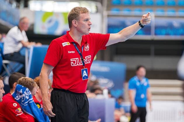 Pontevedra, Soania 19 July 2019 IHF Junior U21 World Championship Group D Germany vs Chile Coach Martin Heuberger Germany gesture gesture gesture gesticulated Pontevedra Pabellon Municipal de Pontevedra Spain