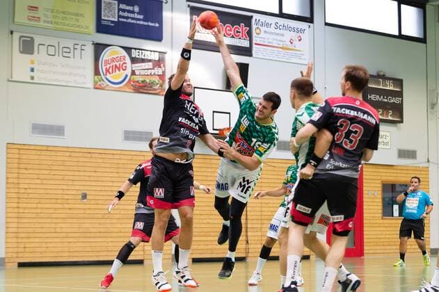 Petter Overby HC Erlangen 09 , Ivan Sliskovic Frisch Auf Goeppinen 19 , FRISCH AUF Goeppingen vs. HC Erlangen, 54 Esslinger Marketplace Tournament, Handball, 1 Bundesliga, DKB, Men, 19 07 2019, FRISCH AUF Goeppingen vs. HC Erlangen, 54 Esslinger Marketplace Tournament, Handball, 1 Bundesliga, DKB, Men, 19 07 2019 Altbach Copyright: xEIBNER WolfgangxFrankx EP_WFK