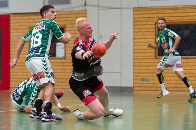 Sebastian Firnhaber HC Erlangen 18 , FRISCH AUF Goeppingen vs. HC Erlangen, 54 Esslinger Marktplatzturnier, Handball, 1 Bundesliga, DKB, Men, 19 07 2019, FRISCH AUF Goeppingen vs. HC Erlangen, 54 Esslinger Marktplatzturnier, Handball, 1 Bundesliga, DKB, Men, 19 07 2019 Altbach, Germany Copyright: xEIBNER WolfgangxFrankx EP_WFK