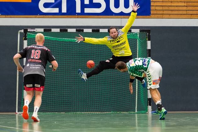 Nikolas Katsigiannis HC Erlangen 29 , Parade, FRISCH AUF Goeppingen vs. HC Erlangen, 54 Esslinger Marketplace Tournament, Handball, 1 Bundesliga, DKB, Men, 19 07 2019, FRISCH AUF Goeppingen vs. HC Erlangen, 54 Esslinger Marketplace Tournament, Handball, 1 Bundesliga, DKB, Men, 19 07 2019 Altbach Copyright: xEIBNER WolfgangxFrankx EP_WFK