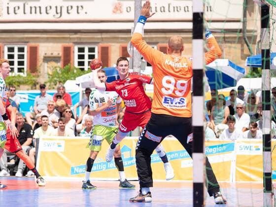 73 Martin Marcec SG BBM Bietigheim , Frisch Auf Goeppingen SG BBM Bietigheim, Esslinger Marktplatzturnier 2019, Handball, Men, 1 Bundesliga, 20 07 2019 Esslinger Marktplatzturnier 2019, 20 07 2019 Esslingen Copyright: xEIBNER Michael_Schmidtx EP_MST