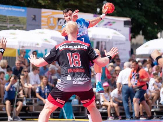 7 Isaias Guardiola TBV Lemgo Lippe , HC Erlangen vs. TBV Lemgo Lippe, Esslingen Marketplace Tournament 2019, Handball, Men, 1 Bundesliga, 20 07 2019 Esslingen Marketplace Tournament 2019, 20 07 2019 Esslingen Copyright: xEIBNER Michael_Schmidtx EP_MST