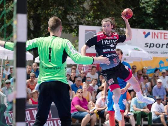 5 Johannes Sellin HC Erlangen , HC Erlangen vs. TBV Lemgo Lippe, Esslinger Marktplatzturnier 2019, Handball, Men, 1 Bundesliga, 20 07 2019 Esslinger Marktplatzturnier 2019, 20 07 2019 Esslingen Copyright: xEIBNER Michael_Schmidtx EP_MST
