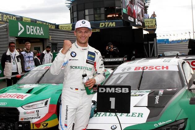 Sport Bilder des Tages Marco Wittmann (GER) (BMW Team RMG - BMW M4 DTM) freut sich über seinen Sieg beim DTM-Lauf auf dem TT Circuit Assen (NL). Copyright Thomas Pakusch *** Marco Wittmann GER BMW Team BMW RMG BMW M4 DTM is happy about his victory at the DTM race at the TT Circuit Assen NL Copyright Thomas Pakusch