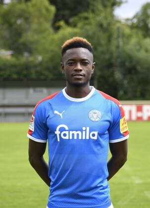 David Atanga Holstein Kiel 2 BL, portrait date 2019 2020, football, men, 19 07 19 Kiel NLZ Projendorf Kiel Germany