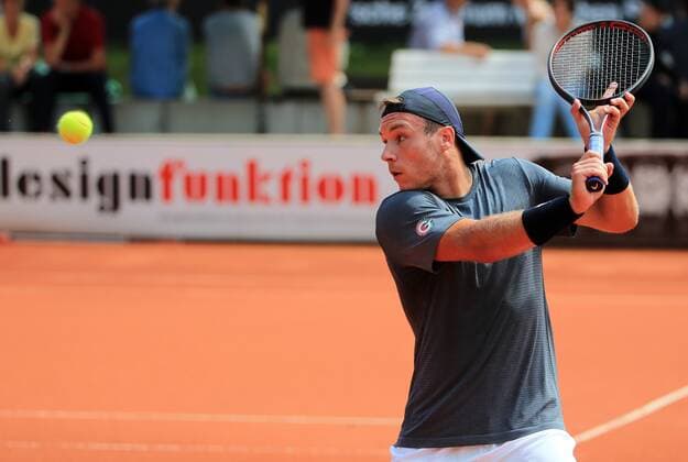 21 07 2019, 1 Men Bundesliga Tennis , TC Grosshesselohe vs Badwerk Gladbacher HTC, Sport Tennis, in picture Lucas Miedler TC Grosshesselohe copyright Philippe Ruiz copyright: Philippe Ruiz