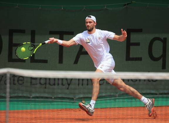 21 07 2019, 1 Men Bundesliga Tennis , TC Grosshesselohe vs Badwerk Gladbacher HTC, Sport Tennis, in picture Daniel Brands TC Grosshesselohe copyright Philippe Ruiz copyright: Philippe Ruiz