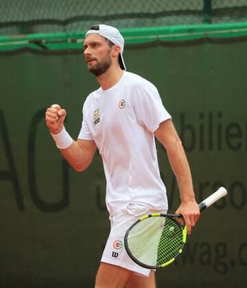 21 07 2019, 1 Men Bundesliga Tennis , TC Grosshesselohe vs Badwerk Gladbacher HTC, Sport Tennis, in picture Daniel Brands TC Grosshesselohe copyright Philippe Ruiz copyright: Philippe Ruiz