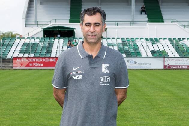 Physiotherapist Alireza Hamzehian BSG Chemie Leipzig Soccer RL NO Portrait date 2019 2020 , Leipzig, 21 07 2019, Alfred Kunze Sportpark, Soccer ,