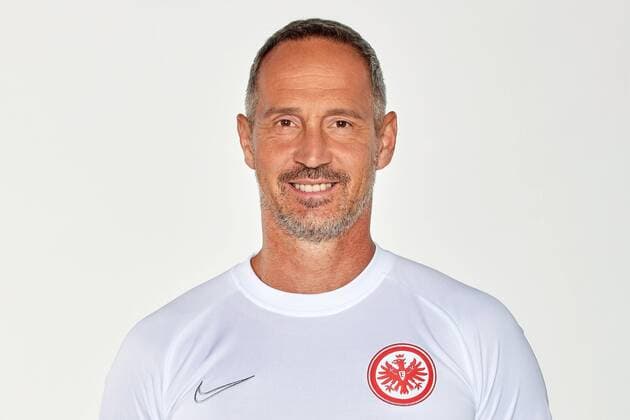 19 07 2019, xjhx, Soccer 1 Bundesliga, Eintracht Frankfurt Photo date 2019 2020 Portrait date emspor, v l Coach Adolf Adi Huetter Eintracht Frankfurt DFL DFB REGULATIONS PROHIBIT ANY USE OF PHOTOGRAPHS as IMAGE SEQUENCES and or QUASI VIDEO Frankfurt am Main