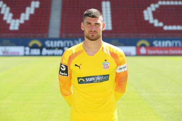 Team presentation Zwickau football 3 league goalkeeper Johannes Brinkies FSV Zwickau 3 league, portrait date 2019 2020 , Zwickau, 23 07 2019, stadium Zwickau, football ,