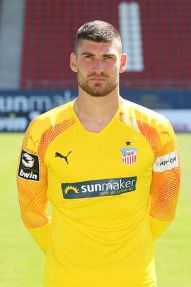 Team presentation Zwickau football 3 league goalkeeper Johannes Brinkies FSV Zwickau 3 league, portrait date 2019 2020 , Zwickau, 23 07 2019, stadium Zwickau, football ,