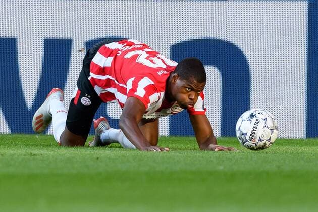 Eindhoven, Netherlands, 24 07 2019, UEFA Champions League, Second qualifying round, PSV Eindhoven FC Basel , Denzel Dumfries PSV in action, on the ball, single action, controls the ball Defodi 01001216526 Defodi-001