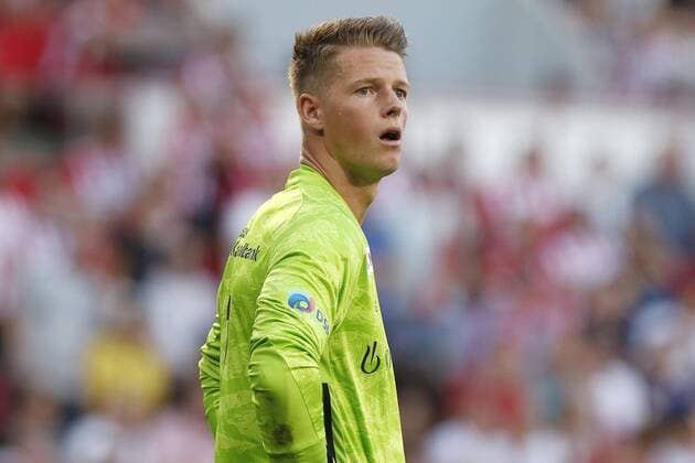 EINDHOVEN, 23-07-2019, Champions League preliminary round. Season 2019-2020. Philips Stadion. PSV - Basel. Basel goalkeeper Jonas Omlin PSV - Basel  x3962862x Copyright: