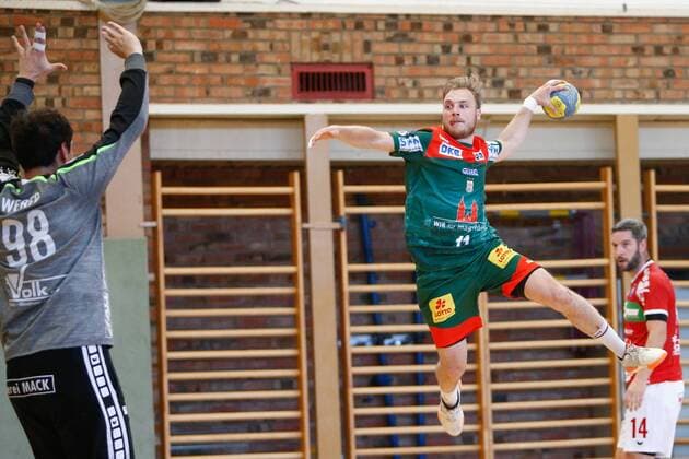 23 07 2019, xtgx, handball test match, SC Magdeburg TV Huettenberg emspor, v l Daniel Pettersson Magdeburg, 11 scores goal, goal scorer, scores goal, scores goal Schoenebeck, Germany