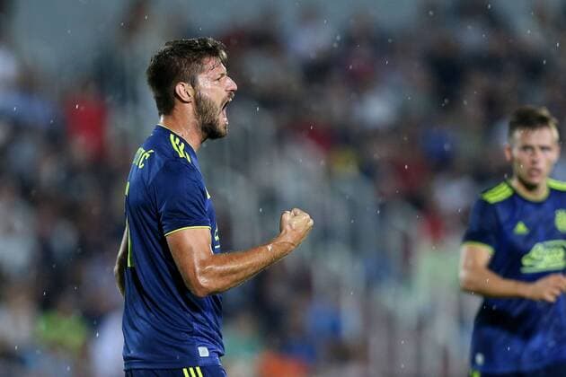 UEFA Champions League CRO vs GEO - Tbilisi, Georgia 23.07.2019., Mikheil Meskhi stadium, Georgia, Tbilisi - Champions League - First Qualifying Round Second Leg FC Saburtalo - GNK Dinamo. Bruno Petkovic.  LukaxStanzl PIXSELL