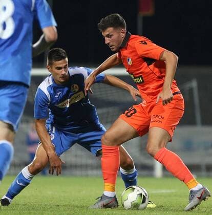 23.07.2019 Niksic(Montenegro) FK Sutjeska-FC Apoel Nicosia 2nd leg champions league qualify men s football Novica Erakovic(L)Sutjeska,Andrija Pavlovic(R) Apoel :Str 