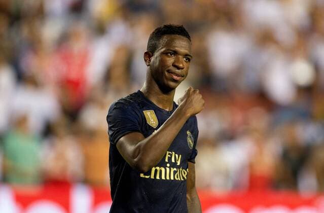 Real Madrid forward Vinicius Junior (28) reacts after scoring during a match of the International Champions Cup at Fed Ex Field in Washington, DC, USA, 23 July 2019. Real Madrid vs Arsenal FC !ACHTUNG: NUR REDAKTIONELLE NUTZUNG!  Copyright: xTASOSxKATOPODISx AME9915 20190724-636995427443479428