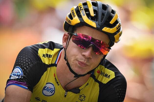 Dutch Dylan Groenewegen of Team Jumbo-Visma crosses the finish line of stage 17 of the 106th edition of the Tour de France cycling race, from Pont du Gard to Gap (200 km), France, Wednesday 24 July 2019. This year s Tour de France starts in Brussels and takes place from July 6th to July 28th. DAVIDxSTOCKMAN  x05632755x