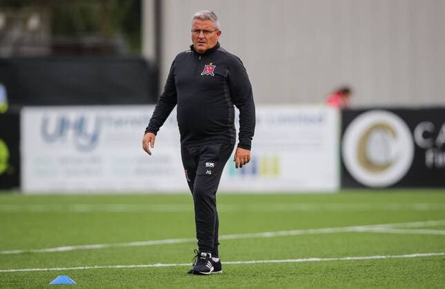 UEFA Champions League Second Qualifying Round First Leg, Oriel Park, Co. Louth 24 7 2019 Dundalk vs Qarabag Dundalk first team coach John Gill John Gill 24 7 2019  Copyright: x©INPHO RyanxByrnex RB3_4599
