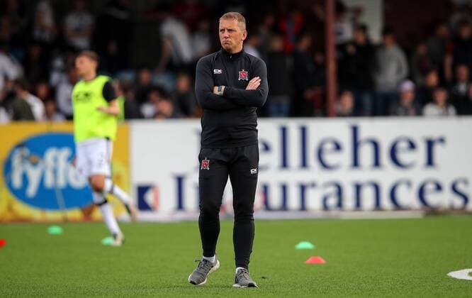 UEFA Champions League Second Qualifying Round First Leg, Oriel Park, Co. Louth 24 7 2019 Dundalk vs Qarabag Dundalk head coach Vinny Perth Vinny Perth 24 7 2019  Copyright: x©INPHO RyanxByrnex RB3_4690