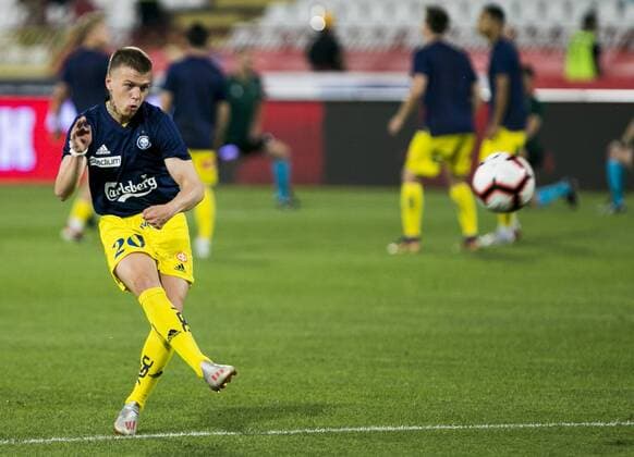 24th July 2019; Rajko Mitic Stadium, Belgrade, Serbia; UEFA Champions League Qualifying Second Leg First Round Red Star Belgrade versus HJK Helsinki; Tarasov of HJK Helsinki warms up  ActionPlus12156209 NikolaxKrstic
