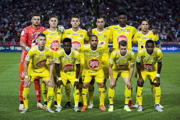 24th July 2019; Rajko Mitic Stadium, Belgrade, Serbia; UEFA Champions League Qualifying Second Leg First Round Red Star Belgrade versus HJK Helsinki; The players of HJK Helsinki line up  ActionPlus12156214 NikolaxKrstic