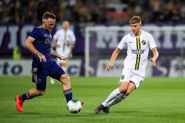 190724 Anton Saletros of AIK during the UEFA Champions League qualifying match between Maribor and AIK on July 24, 2019 in Maribor Photo Martin Metelko BILDBYRAN Cop 277 bbeng fotball fotboll football kval till champions league soccer champions league qualification aik maribor,  Copyright: MARTINxMETELKO BB190724BB373