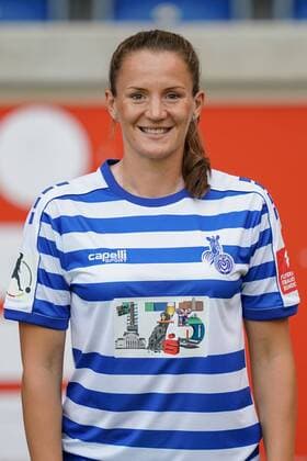 Lucia Harsanyova MSV Duisburg , Football Flyeralarm Women Bundesliga Season 2019 2020 Photo shoot MSV Duisburg, Duisburg, Schauinsland Reisen Arena, 24 07 2019, DFB regulations prohibit any use of photographs as image sequences and or quasi video Duisburg Schauinsland Reisen Arena Nordrhein Westfalen Germany