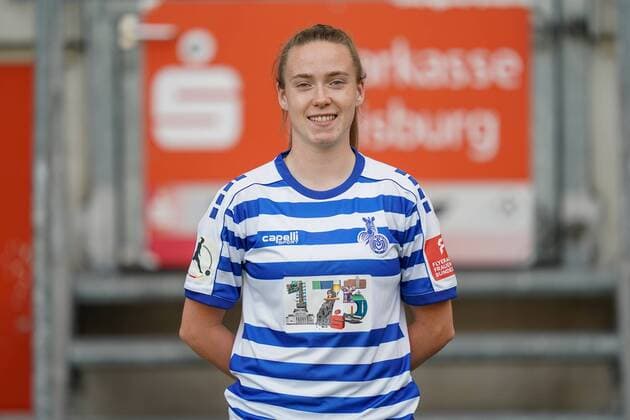 Claire O Riordan MSV Duisburg , Football Flyeralarm Women Bundesliga Season 2019 2020 Photo shoot MSV Duisburg, Duisburg, Schauinsland Reisen Arena, 24 07 2019, DFB regulations prohibit any use of photographs as image sequences and or quasi video Duisburg Schauinsland Reisen Arena Nordrhein Westfalen Germany