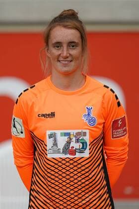 Meike Kämper MSV Duisburg , Football Flyeralarm Women Bundesliga Season 2019 2020 Photo shoot MSV Duisburg, Duisburg, Schauinsland Reisen Arena, 24 07 2019, DFB regulations prohibit any use of photographs as image sequences and or quasi video Duisburg Schauinsland Reisen Arena Nordrhein Westfalen Germany
