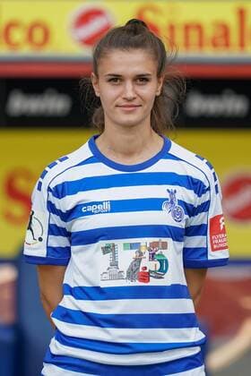Geldona Morina MSV Duisburg , Football Flyeralarm Women Bundesliga Season 2019 2020 Photo shoot MSV Duisburg, Duisburg, Schauinsland Reisen Arena, 24 07 2019, DFB regulations prohibit any use of photographs as image sequences and or quasi video Duisburg Schauinsland Reisen Arena Nordrhein Westfalen Germany