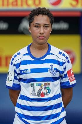 Vanessa Fürst MSV Duisburg , Football Flyeralarm Women Bundesliga Season 2019 2020 Photo shoot MSV Duisburg, Duisburg, Schauinsland Reisen Arena, 24 07 2019, DFB regulations prohibit any use of photographs as image sequences and or quasi video Duisburg Schauinsland Reisen Arena Nordrhein Westfalen Germany