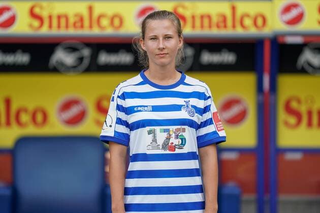 Meret Günster MSV Duisburg , Football Flyeralarm Women Bundesliga Season 2019 2020 Photo shoot MSV Duisburg, Duisburg, Schauinsland Reisen Arena, 24 07 2019, DFB regulations prohibit any use of photographs as image sequences and or quasi video Duisburg Schauinsland Reisen Arena Nordrhein Westfalen Germany