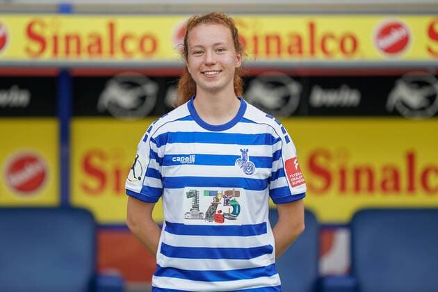 Jacqueline Broux MSV Duisburg , Football Flyeralarm Women Bundesliga Season 2019 2020 Photo shoot MSV Duisburg, Duisburg, Schauinsland Reisen Arena, 24 07 2019, DFB regulations prohibit any use of photographs as image sequences and or quasi video Duisburg Schauinsland Reisen Arena Nordrhein Westfalen Germany