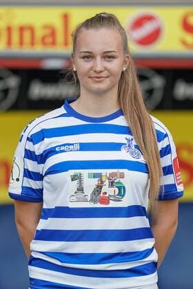 Naomi Gottschling MSV Duisburg , Football Flyeralarm Women Bundesliga Season 2019 2020 Photo shoot MSV Duisburg, Duisburg, Schauinsland Reisen Arena, 24 07 2019, DFB regulations prohibit any use of photographs as image sequences and or quasi video Duisburg Schauinsland Reisen Arena Nordrhein Westfalen Germany