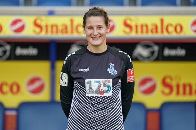 Carolin Sophie Härling MSV Duisburg , Football Flyeralarm Women Bundesliga Season 2019 2020 Photo shoot MSV Duisburg, Duisburg, Schauinsland Reisen Arena, 24 07 2019, DFB regulations prohibit any use of photographs as image sequences and or quasi video Duisburg Schauinsland Reisen Arena Nordrhein Westfalen Germany