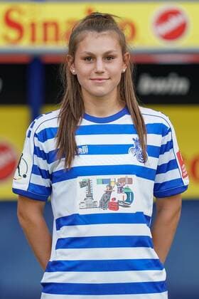 Antonia Johanna Halverkamps MSV Duisburg , Football Flyeralarm Women Bundesliga Season 2019 2020 Photo shoot MSV Duisburg, Duisburg, Schauinsland Reisen Arena, 24 07 2019, DFB regulations prohibit any use of photographs as image sequences and or quasi video Duisburg Schauinsland Reisen Arena Nordrhein Westfalen Germany
