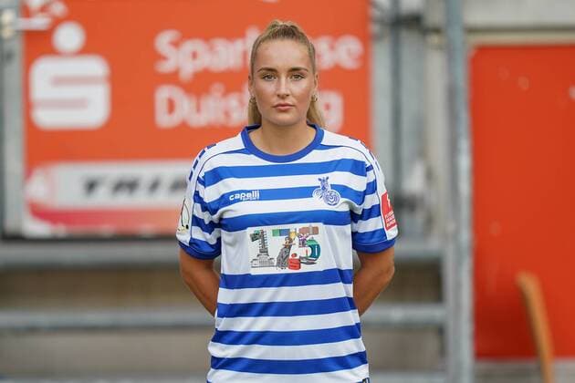 Nina Lange MSV Duisburg , Football Flyeralarm Women Bundesliga Season 2019 2020 Photo shoot MSV Duisburg, Duisburg, Schauinsland Reisen Arena, 24 07 2019, DFB regulations prohibit any use of photographs as image sequences and or quasi video Duisburg Schauinsland Reisen Arena Nordrhein Westfalen Germany