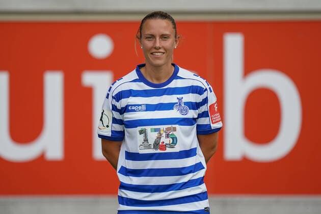 Isabel Hochstein MSV Duisburg , Football Flyeralarm Women Bundesliga Season 2019 2020 Photo shoot MSV Duisburg, Duisburg, Schauinsland Reisen Arena, 24 07 2019, DFB regulations prohibit any use of photographs as image sequences and or quasi video Duisburg Schauinsland Reisen Arena Nordrhein Westfalen Germany
