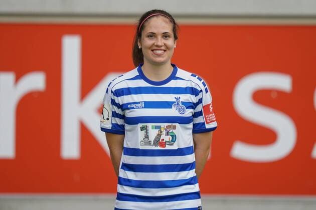 Alina Angerer MSV Duisburg , Football Flyeralarm Women Bundesliga Season 2019 2020 Photo shoot MSV Duisburg, Duisburg, Schauinsland Reisen Arena, 24 07 2019, DFB regulations prohibit any use of photographs as image sequences and or quasi video Duisburg Schauinsland Reisen Arena Nordrhein Westfalen Germany