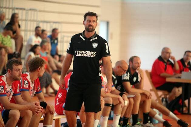 Handball Selection Esslingen TBV Lemgo Germany, Esslingen, 24 07 2019, Handball Selection Esslingen TBV Lemgo Florian Kehrmann Trainer TBV Lemgo