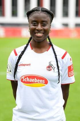 Cologne, Geißbockheim, 16 07 2019 Eunice Beckmann at the team photo of the womens team of 1 FC Cologne Season 2019 20 on Tuesday 16 July 2019 at Geißbockheim, Cologne Team photo 1 FC Cologne Season 2019 20