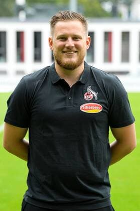 Cologne, Geißbockheim, 16 07 2019 Athletics coach Nicolas Brandt at the team photo of the womens team of the 1 FC Cologne season 2019 20 on Tuesday 16 July 2019 at Geißbockheim, Cologne Team photo 1 FC Cologne season 2019 20