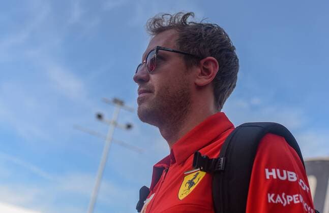 25 07 2019, xpsx, Motorsport FIA Formula 1, Mercedes Benz German Grand Prix 2019 v l Sebastian Vettel Scuderia Ferrari Mission Winnow 5 GER Hockenheim