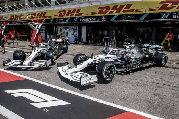 Motorsports: FIA Formula One World Championship, WM, Weltmeisterschaft 2019, Grand Prix of Germany, Mercedes AMG Petronas Motorsport presents special 125th year in motorsport livery Hockenheim Germany