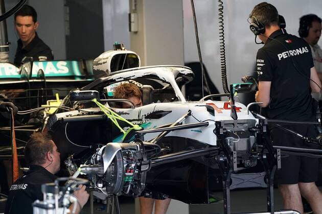 Hockenheim, Germany, 25 07 2019, Formula 1, Formula 1, Germany Grand Prix, New design on the car of Lewis Hamilton GB 44 , Mercedes AMG Petronas Motorsport Hockenheim Hockenheim Ring Baden Wuerttemberg Germany eu images 09 506 036428 eu-images-506